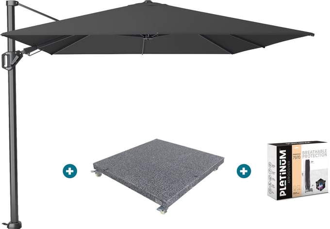 Platinum Challenger Premium T2 3.5x2.6 m - Faded Black met voet en hoes