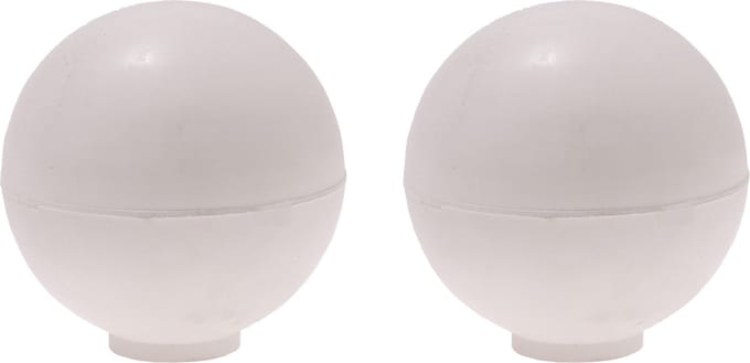 Protect-it Deurstopper/deurbuffer Golf - 2x - D35mm - rubber - wit