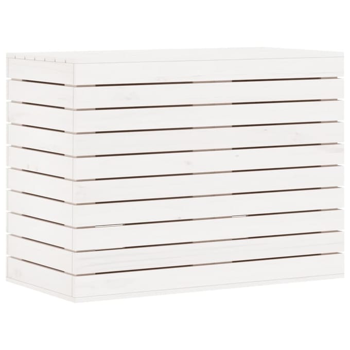 vidaXL - Wasmand - 88,5x44x66 - cm - massief - grenenhout - wit