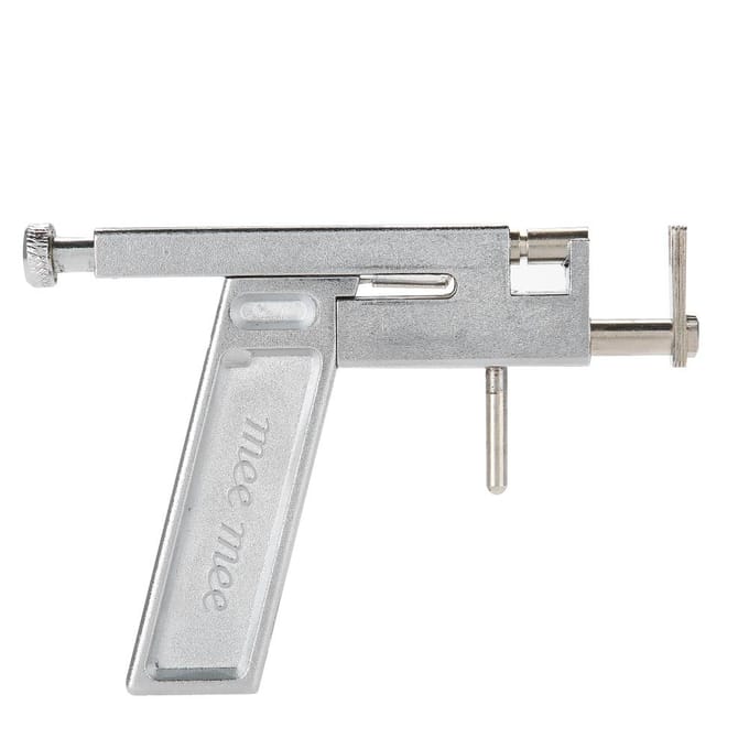 Roestvrijstalen Oorpiercingpistool Tool met Markerpen Spiegel blue
