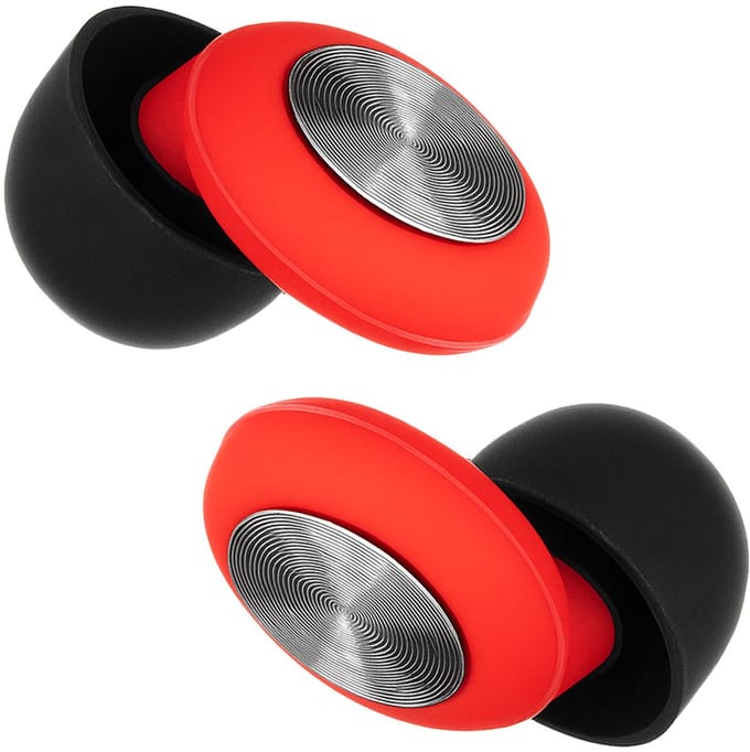 EarPlug - Serie - Oordoppen - Czerwono-Srebrne - Silikon - 35 dB