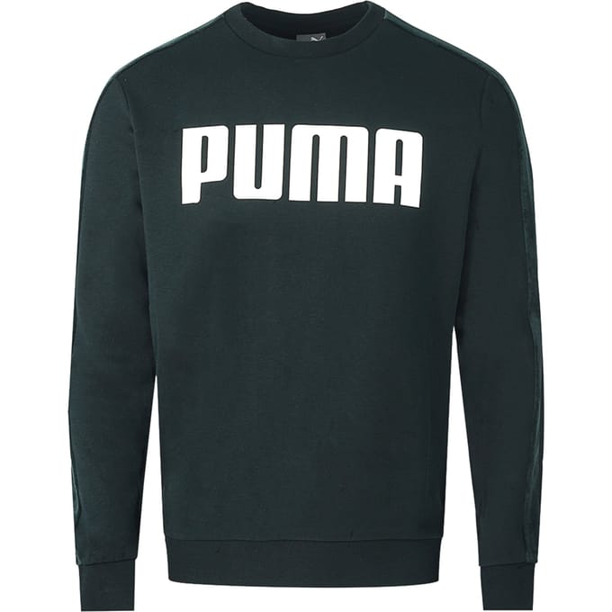 Zwart sweatshirt met fluweelband en logo van Puma