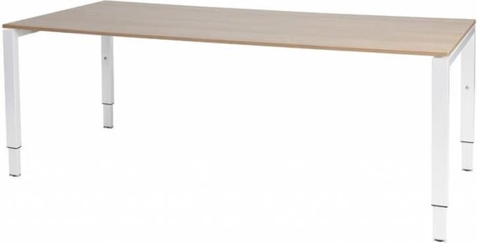 Verstelbaar Bureau - Domino 200x90 Havana Kersen - wit frame