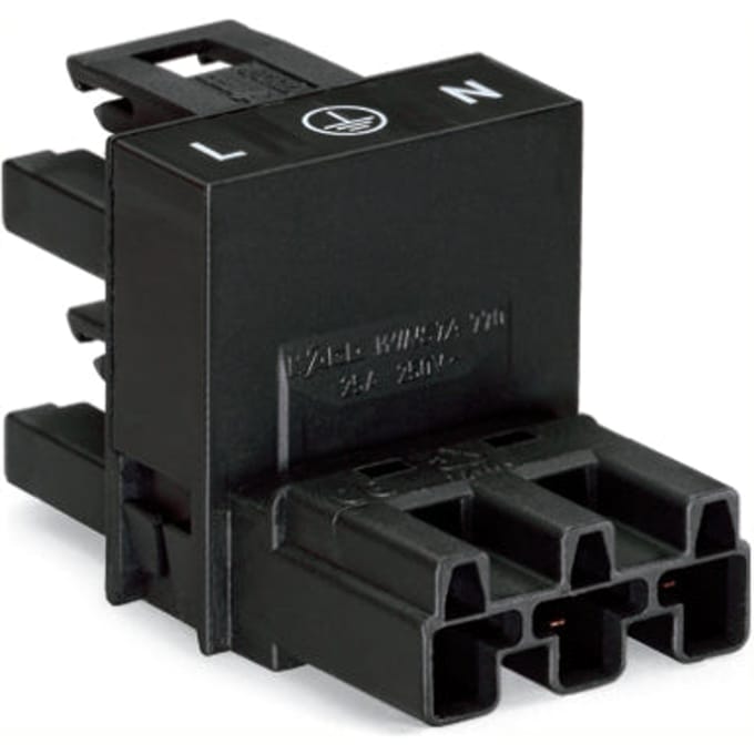 Wago 770-634 H-Distributie Connector 3-Pool Zwart - 770-634