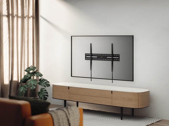 Gembird mounting kit - fixed - for LCD display - fine texture black - Max 75 kg - recommended for 100"