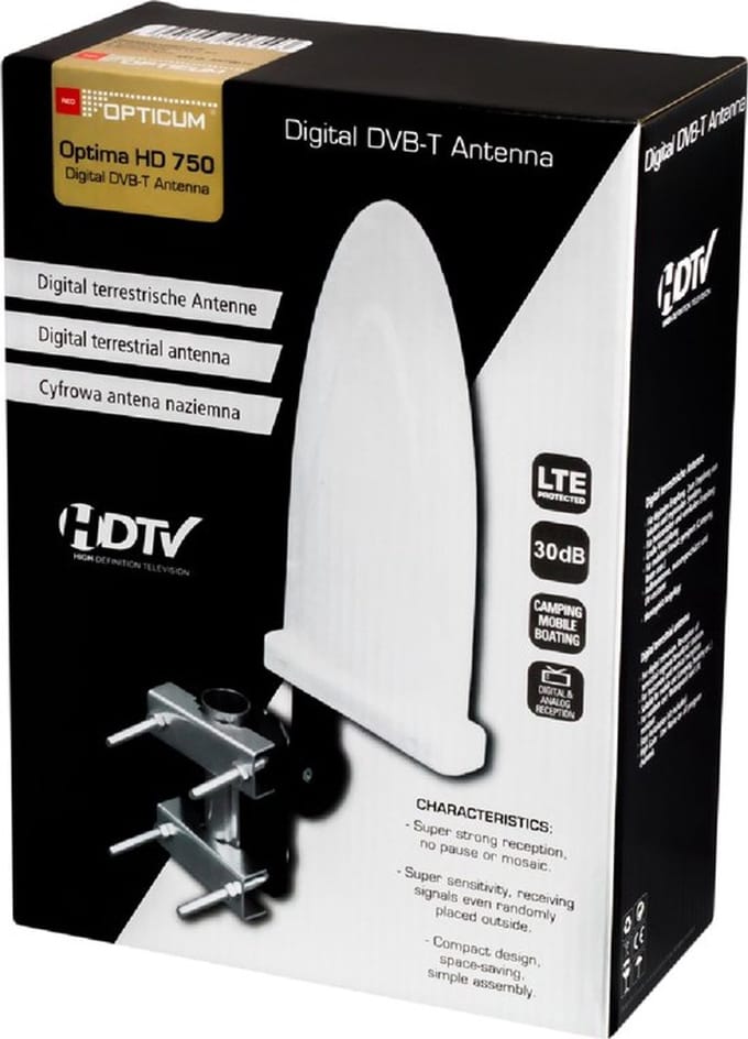 OPTICUM SMART HD 750/35.2 DIGITALE ANTENNE VOOR KPN DIGITENNE (NL) / ANTENNE TV (BE)