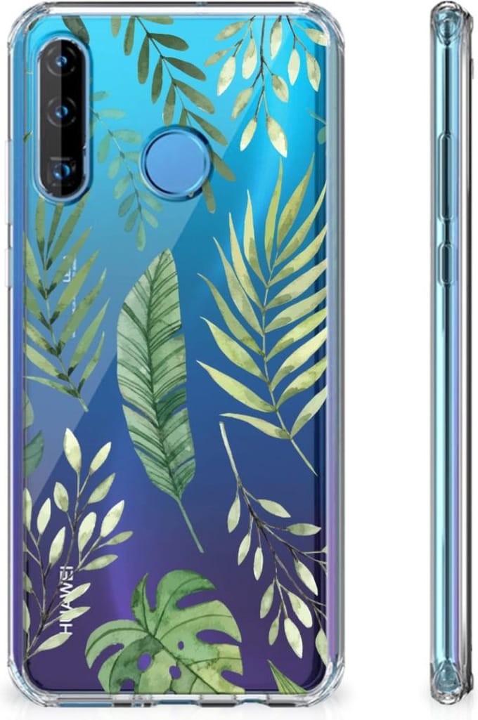 Back Cover voor Huawei P30 Lite Case Leaves