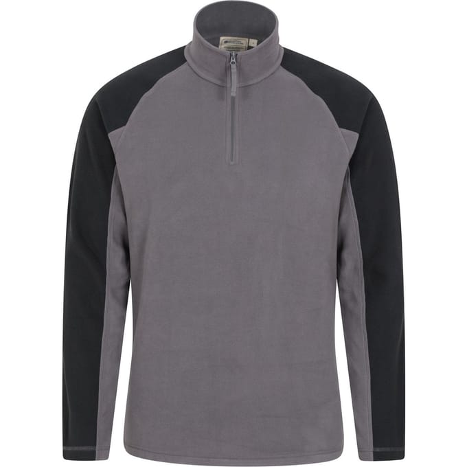 Mountain Warehouse Heren Ashbourne II Half Zip Fleece Top (Donkergrijs)