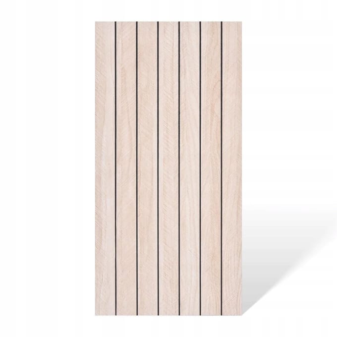 DMS - Wandpaneel - Heldere Houten Lamellen - 60x30cm - Zelfklevend - Waterbestendig