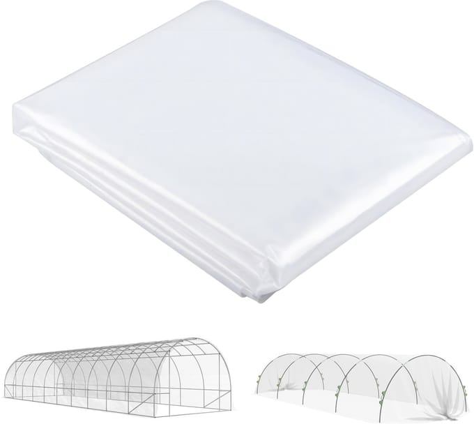 Outsunny-Gewächshausfolie-Kunststoff-6L x 10B m-Transparent