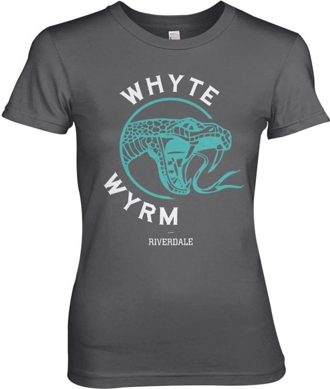 Riverdale Whyte Wyrm Girly Tee dames-T-shirt donkergrijs