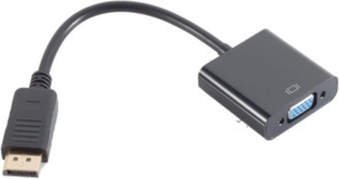 DisplayPort 1.2 naar VGA adapter / zwart - 0,20 meter