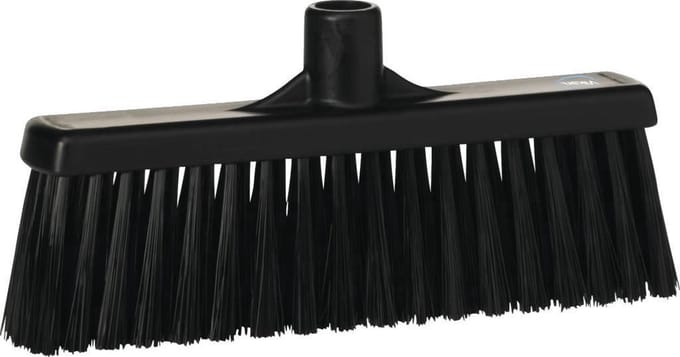 Vikan Hygiene 3166 rechte nek medium veger 30cm - Zwart