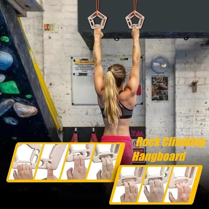 Pull-Up Board Hangboard Rotsvinger Versterker Boards Trainer Onderarm Versterker Oefengereedschap Buitengebruik ivoor