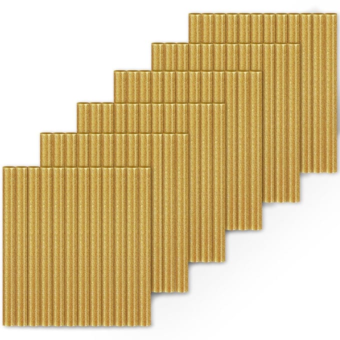 Glitter Goud Lijmsticks 7mm - 72 Stuks voor Knutselen en Versieringen