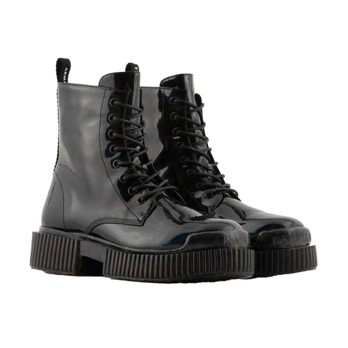 Armani Exchange Dames/Dames Flatform Combat Boots (Zwart)