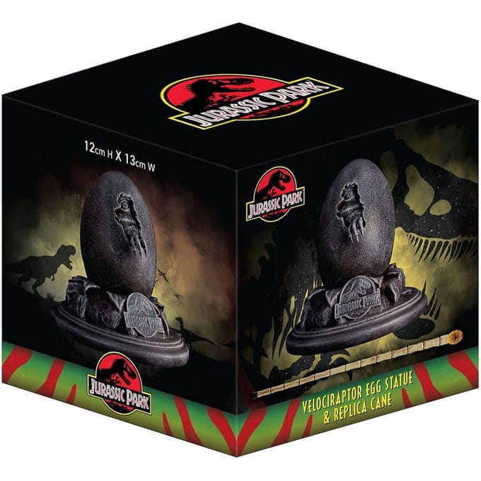 FaNaTtik Jurassic Park Replica 30th Anniversary Replica Egg & John Hammond Cane Set Replica: down-scaled