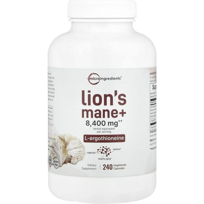 Champignon Corne de Cerf + L-Ergothionéine, 240 Gélules Végétales