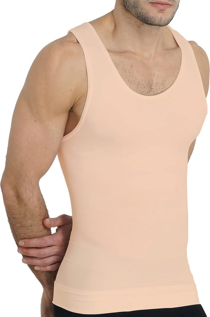 Figuurcorrigerend Shirt Heren Onderhemd Compressie | Slank & Stevig Lichaam Zichtbaar