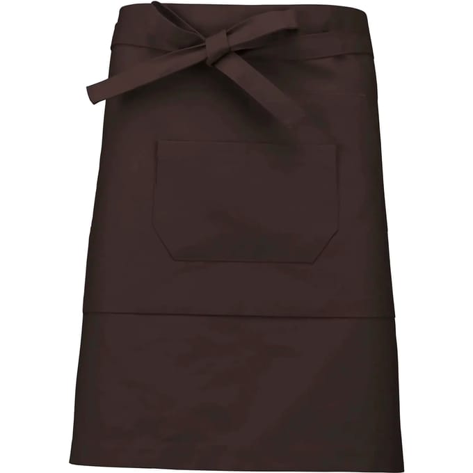 Kariban Polykatoen halflang schort K899 - Chocolate - One size