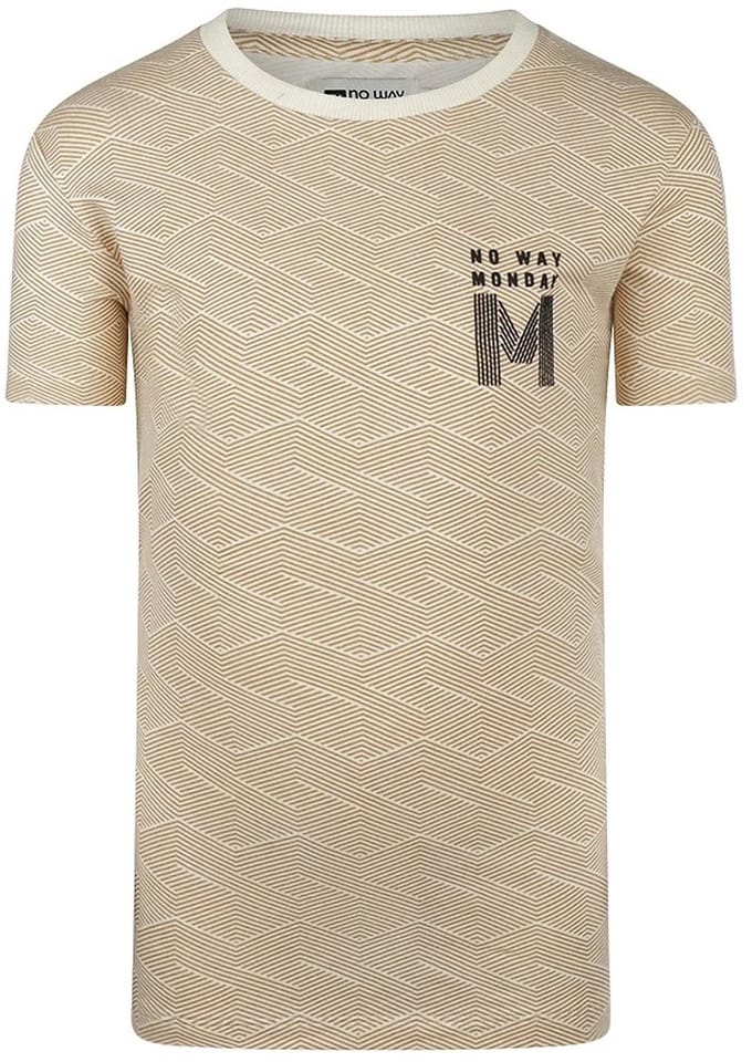 No Way Monday T-shirt Zand print maat 164