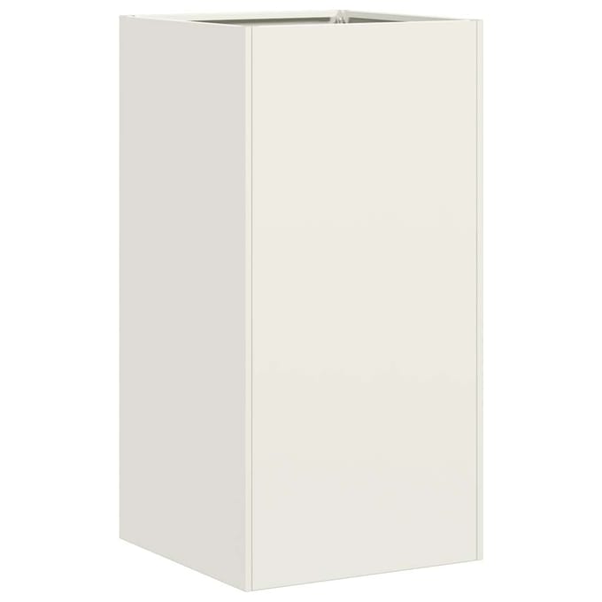 vidaXL - Plantenbak - 40x40x80 - cm - koudgewalst - staal - wit