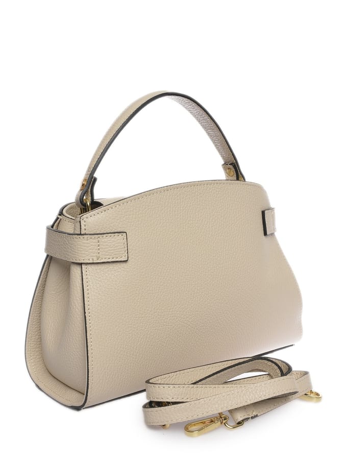 Isabella Rhea Beige Rundleer Tas