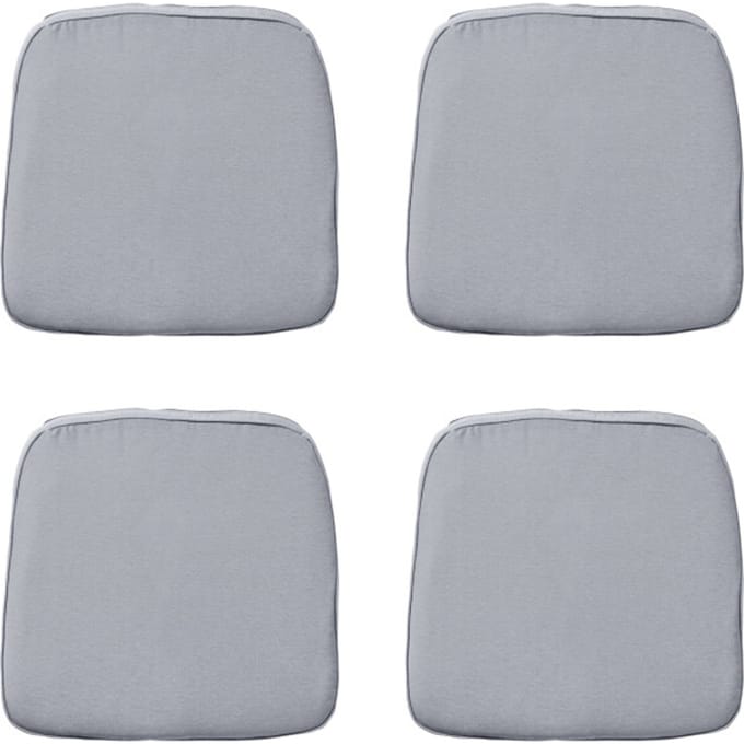 Madison - Zitkussen Wicker Panama light grey - Ca. 48x48 cm - Set van 4