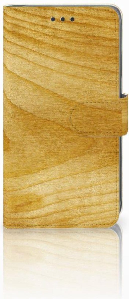 Apple iPhone Xr Book Style Case Licht Hout