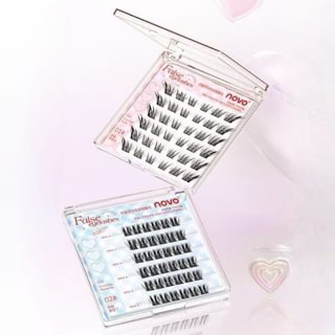 NOVO - Light and Flexible Glue-Free False Eyelashes - 3 Types 03# Goddes (8-13mm x 36 pcs)