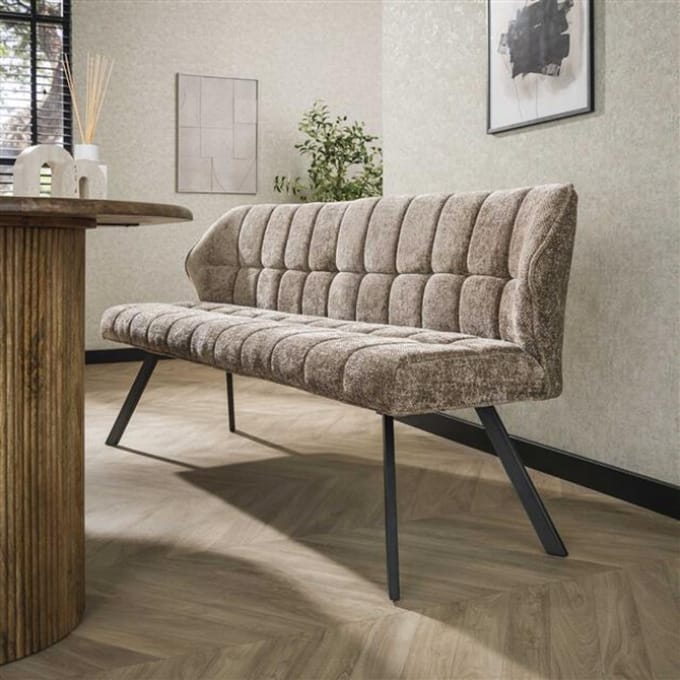Hoyz Collection - Eetkamerbank Raster - Rich Champagne