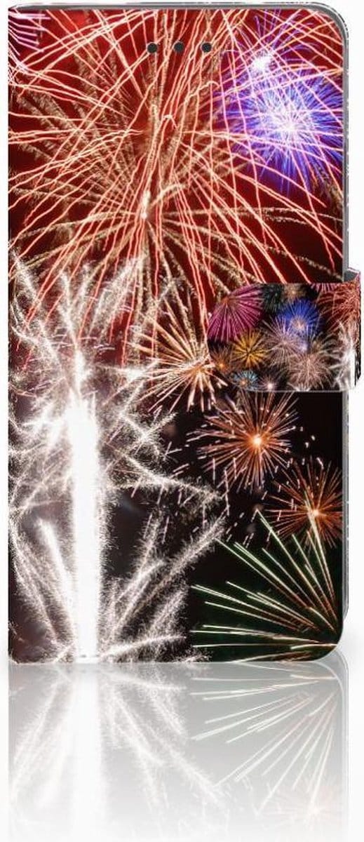 Apple iPhone Xs Max Wallet Case met Pasjes Vuurwerk