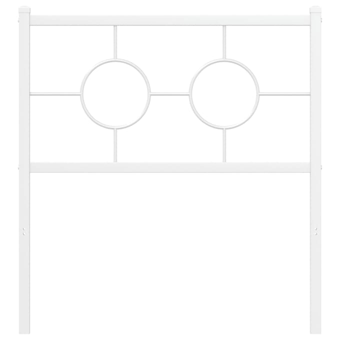 vidaXL - Vervangend - hoofdbord - 75 - cm - metaal - wit