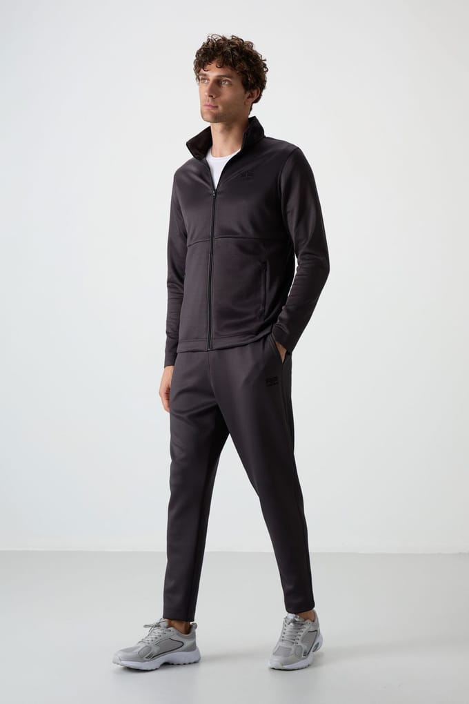 Heren Polyester Scuba Actieve Set Met Ritskraag