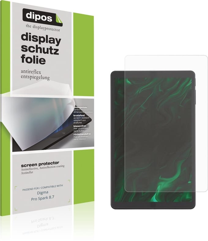 dipos – 2x Matte Beschermfolie geschikt voor Digma Pro Spark 8.7 | Krasbestendige & antireflecterende Screenprotector Ultra-Thin