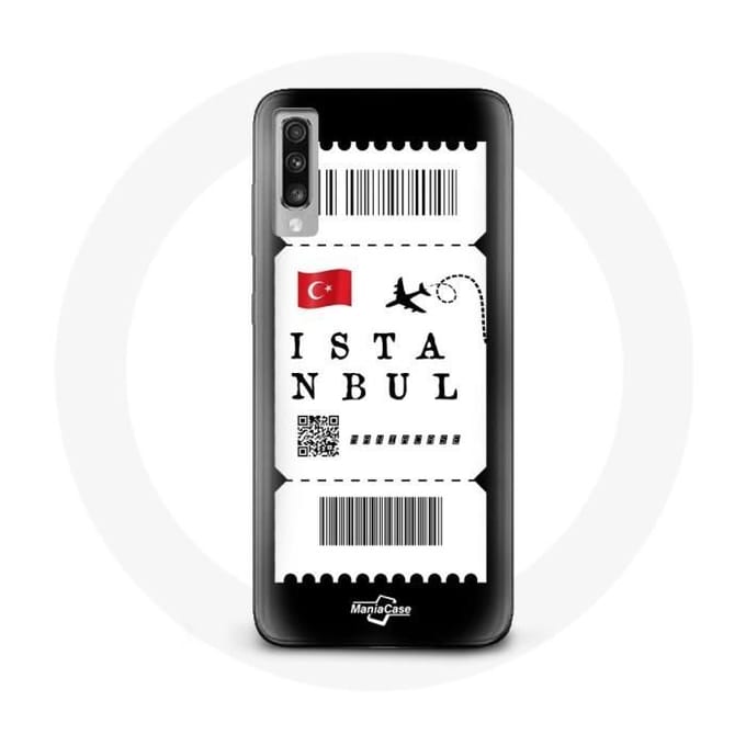 Case voor Samsung Galaxy A70 Vliegticket Istanbul Türkiye