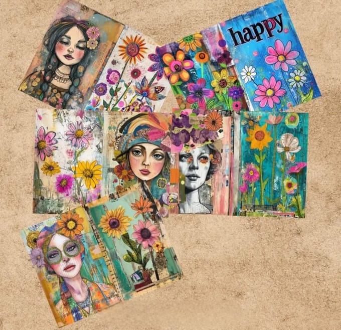 20 stuks scrapbook print papier geschikt voor decoupage hobby hobbypapier model 7