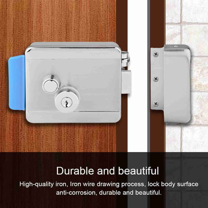 Serrure électrique de sécurité Q799, serrure de porte à commande électrique pour kit de système de contrôle d'accès de porte white