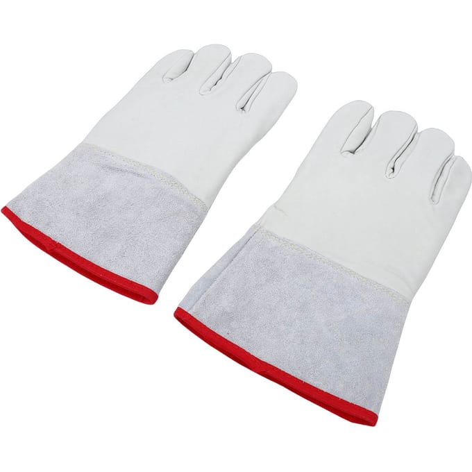 Gants antigel  266 celsius  pour la manipulation de la glace sèche Azote liquide basse température Sécurité protectrice 31cm white
