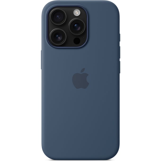 Apple Silicone Backcover MagSafe voor de Apple iPhone 16 Pro - Denim Blue