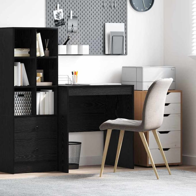vidaXL - Bureau - Zwart - Eiken - 70 - x - 50 - x - 76 - cm