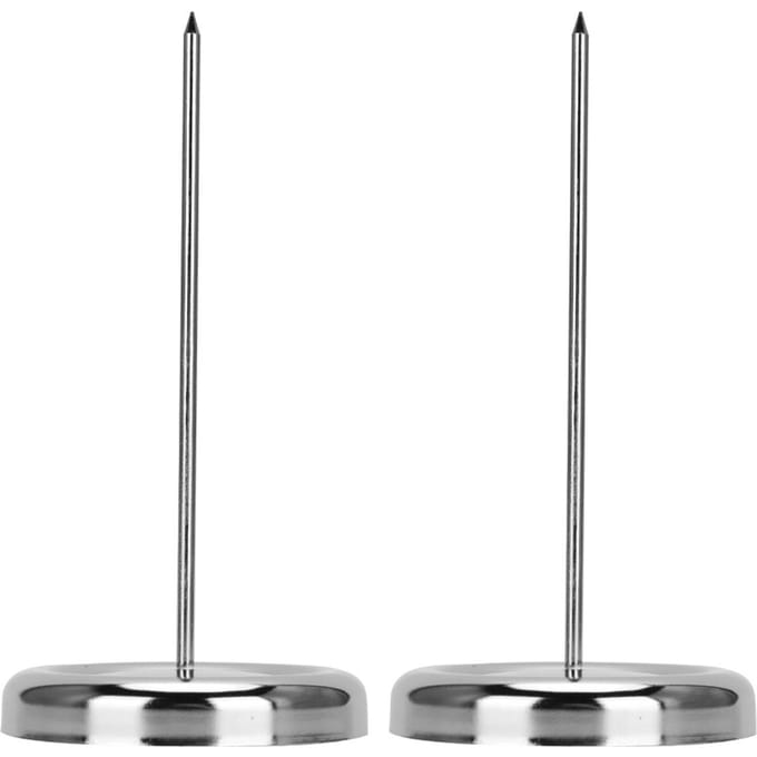 2 PIÈCES Fourchette à Facture Acier Inoxydable Pointe Droite Porte-Reçu de Bureau pour Restaurants Endroits de Service gray