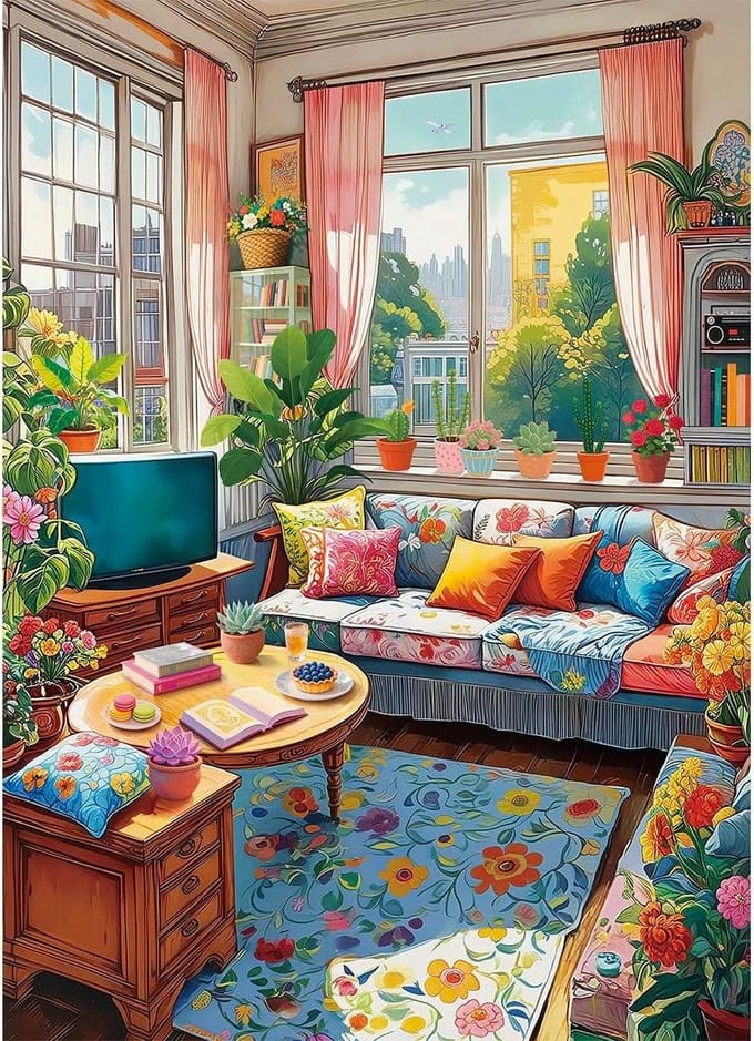 Volwassen Puzzel - Legpuzzel - Ontspanning Thuis - Mat Oppervlak - 49 x 35 cm - Kleurrijk