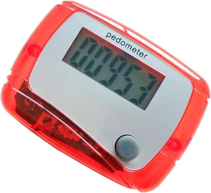 Digitale Stappenteller - Activiteit Tracker - Dagelijkse Beweging - 3D Sensor Nauwkeurig - Compact Formaat - Rood
