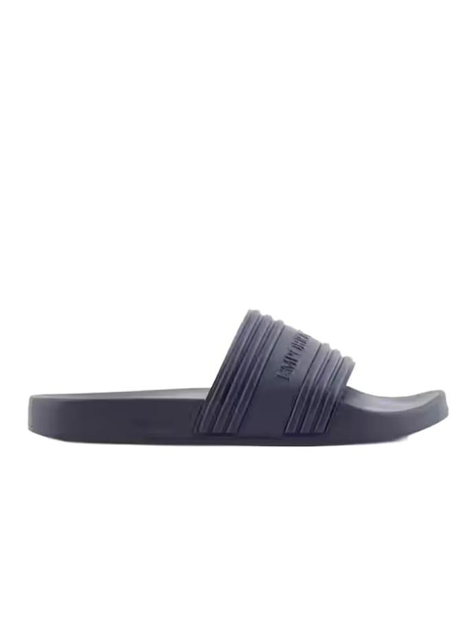 Emporio Armani Logo Tape Pool Side Slippers Blauw EU 40 Man