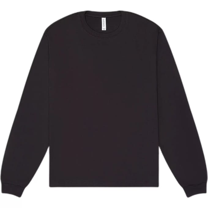 Bella+Canvas Unisex Heavyweight Long Sleeve Tee CV3511 - Dark Grey - M