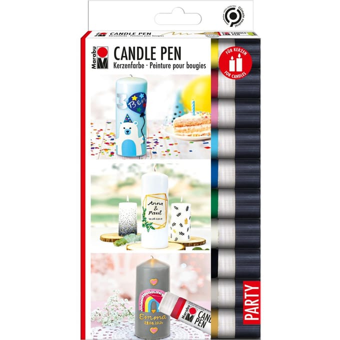 Marabu Kaarsenverf 'Candle Pen', set van 10