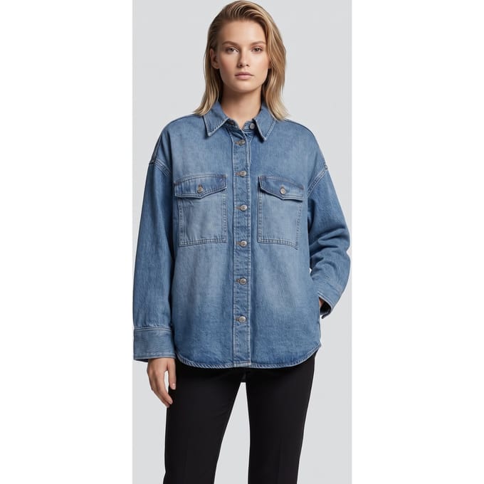ARKET Hockey Denim Shirt Blue Taglia: 32 | Magliette intime Outlet | Donna | Blu