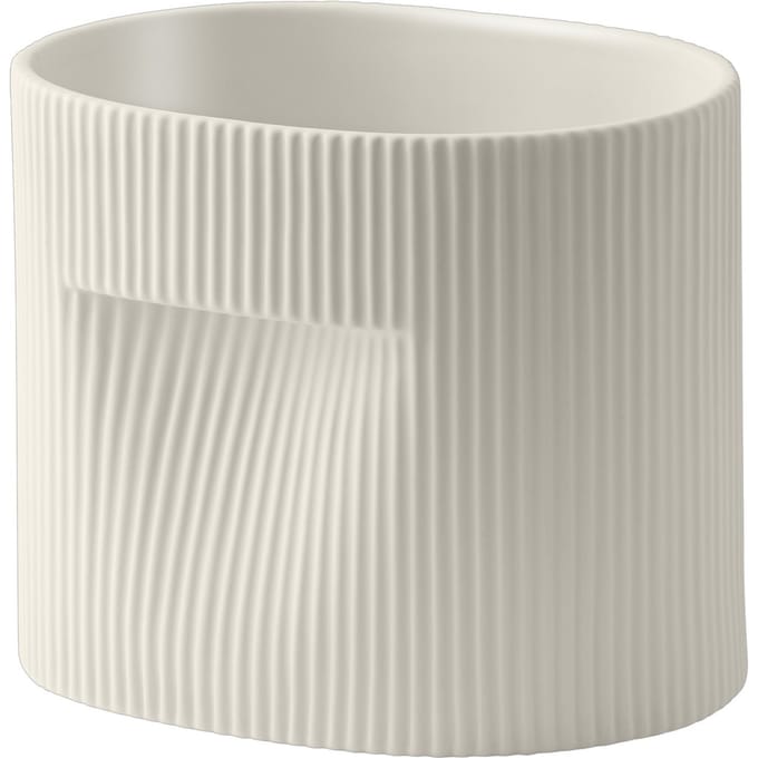Muuto Ridge plantenbak - off-white - Hoogte 15 cm