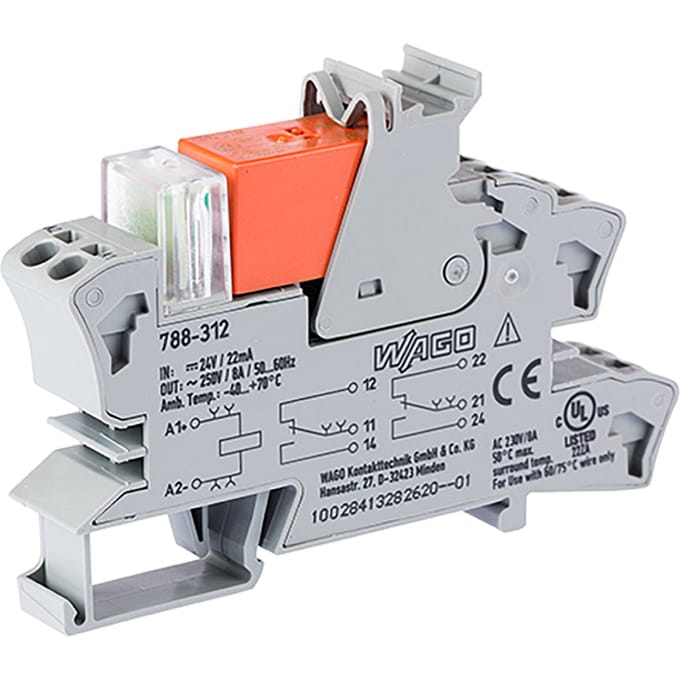 Wago 788-312 Relaismodule 24VDC Dubbele Omschakeling Contact - 788-312